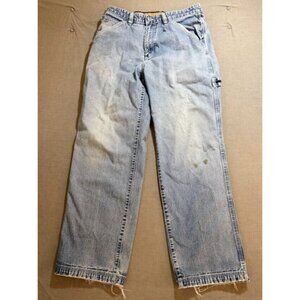 ENYCE Carpenter Jeans Mens 34 Blue Denim Logo Straight Pocketed Men‎ 34X30 Y2K